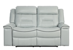 Darwan Double Lay Flat Reclining Love Seat in Light Gray by Home Elegance - HEL-9999GY-2
