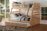 Bartly Twin/Full Bunk Bed in Pine by Home Elegance - HEL-B2043TF-1