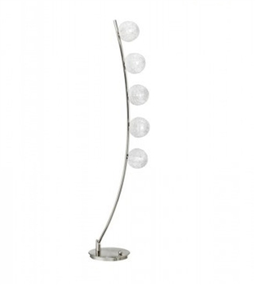 Inara Floor Lamp in Satin Nickel by Home Elegance - HEL-H11303