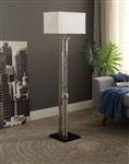 Noura Floor Lamp in Satin Nickel by Home Elegance - HEL-H11760