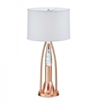 Lenora Table Lamp in Satin Nickel by Home Elegance - HEL-H13475