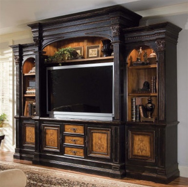 north hampton 74-inch entertainment console home theater wall in