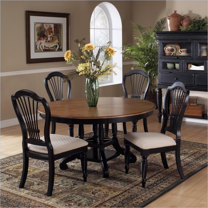 Wilshire 5 Piece Round Oval Dining Set, Round To Oval Dining Room Sets