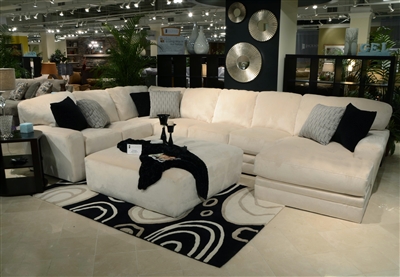 Malibu 3 Piece Sectional in Ivory Fabric by Jackson Furniture