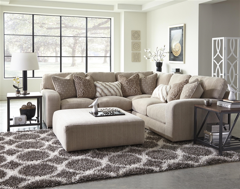 Serena 3 Piece Sectional in Oyster Chenille by Jackson Furniture
