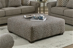 Havana Cocktail Ottoman in Charcoal Animal Print Fabric by Jackson Furniture - 4350-28-C