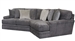 Mammoth 2 Piece Sectional in Smoke Fabric by Jackson Furniture - 4376-02P-S