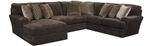 Mammoth 3 Piece Sectional in Chocolate Fabric by Jackson Furniture - 4376-03C-CH
