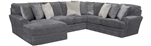 Mammoth 3 Piece Sectional in Smoke Fabric by Jackson Furniture - 4376-03C-S