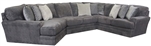 Mammoth 3 Piece Sectional in Smoke Fabric by Jackson Furniture - 4376-03L-S
