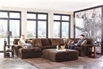 Mammoth 3 Piece Sectional in Chocolate Fabric by Jackson Furniture - 4376-03S-CH