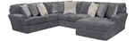 Mammoth 3 Piece Sectional in Smoke Fabric by Jackson Furniture - 4376-3C-S