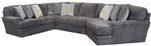 Mammoth 3 Piece Sectional in Smoke Fabric by Jackson Furniture - 4376-3L-S