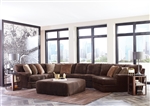 Mammoth 3 Piece Sectional in Chocolate Fabric by Jackson Furniture - 4376-3P-CH