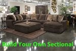 Mammoth Chocolate Fabric BUILD YOUR OWN Sectional Jackson Furniture - 4376-CH