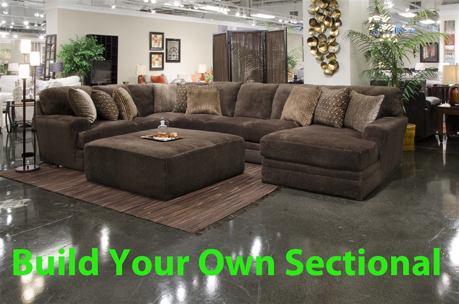 Mammoth Chocolate Fabric Build Your Own Sectional Jackson