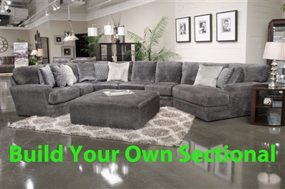 Mammoth Smoke Fabric BUILD YOUR OWN Sectional Jackson Furniture - 4376-S