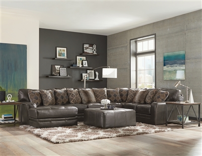 Denali 3 Piece Sectional in Steel Leather by Jackson Furniture - 4378-03C-S