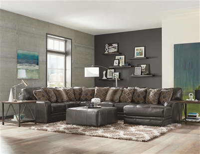 Denali 3 Piece Sectional in Steel Leather by Jackson Furniture - 4378-3C-S