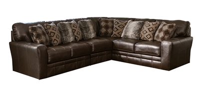 Denali 3 Piece Sectional in Chocolate Leather by Jackson Furniture - 4378-3L-CH