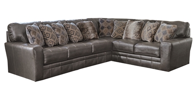 Denali 3 Piece Sectional in Steel Leather by Jackson Furniture - 4378-3L-S