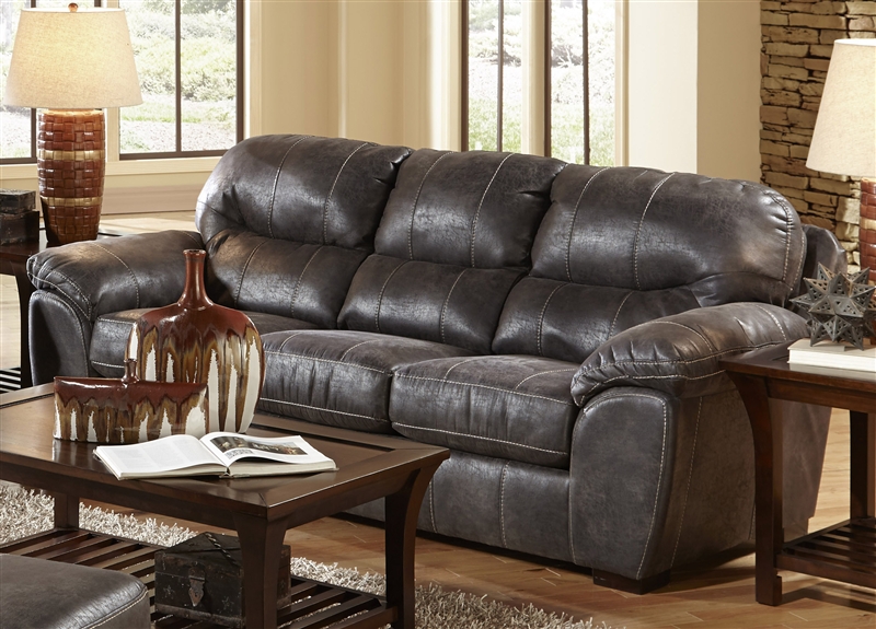 grant sofa sleeper in steel leatherjackson furniture - 4453-04-st