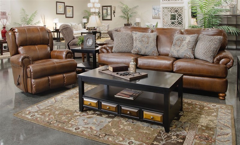 Southport 3 Piece Sectional in Espresso or Chestnut Fabric by