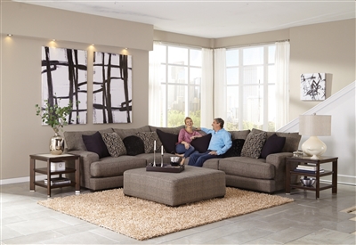 Ava 3 Piece Sectional with USB Port in Pepper Fabric by Jackson Furniture - 4498-USBS-P