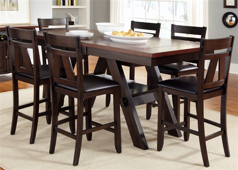 Lawson 6 Piece Counter Height Dining, Dining Room Sets Two Tone