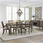 Brandywine Rectangular Leg Table 7 Piece Dining Set in Weathered Gray Finish by Liberty Furniture - 158-CD-7RLS