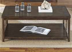 Dockside Cocktail Table in Tobacco Finish by Liberty Furniture - 169-OT1010