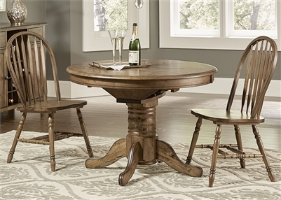 Carolina Crossing 3 Piece Pedestal Table Set in Antique Honey Finish by Liberty Furniture - 186-CD-3ROS
