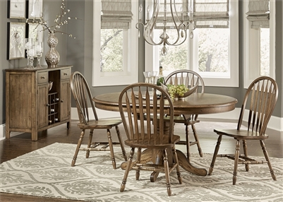 Carolina Crossing Table 5 Piece Dining Set in Antique Honey Finish by Liberty Furniture - 186-CD-5PDS