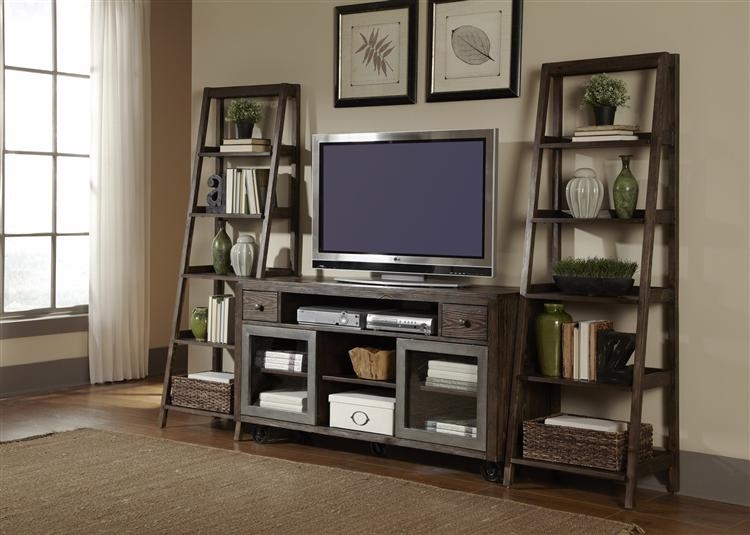 Avignon 3 Piece Entertainment In Pewter, Liberty Furniture Home Entertainment Tv Console