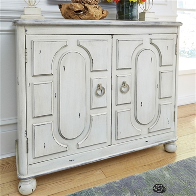 Kirkwood 2 Door Accent Cabinet in Antique White Finish with Black Spatter by Liberty Furniture - 2004-AC4036