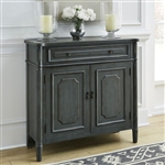 Madison Park 1 Drawer 2 Door Accent Cabinet in Gray Finish With White Rub Thru by Liberty Furniture - 2006-AC3836