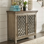 Westridge 2 Door Accent Cabinet in White Dusty Wax Finish and Wire Brushed Gray by Liberty Furniture - 2012-AC3836