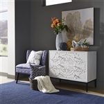Woodlyn Three Drawer Accent Cabinet in Weathered White Finish by Liberty Furniture - 2049-AC4024