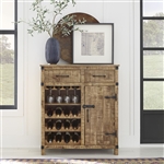 Emerson Wine Accent Cabinet in Weathered Honey Finish by Liberty Furniture - 2080-AC3742