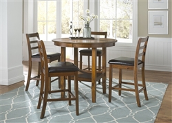 Bradsaw Pub Table 5 Piece Dining Set in Oak Finish by Liberty Furniture - 22-CD-O5PUB