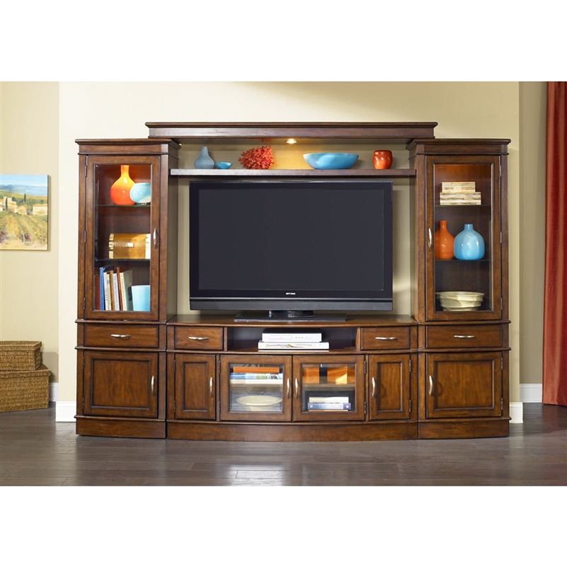 Hanover 4 Piece Entertainment Wall In, Liberty Furniture Home Entertainment Tv Console