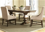 Armand Trestle Table 5 Piece Set in Antique Brownstone Finish by Liberty Furniture - 242-DR-5TRS