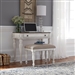 Magnolia Manor Accent Vanity Desk and Bench in Antique White Finish by Liberty Furniture - 244-AT-VN