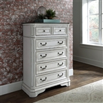Magnolia Manor 5 Drawer Chest in Antique White Finish by Liberty Furniture - 244-BR41