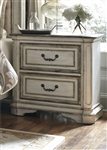 Magnolia Manor 2 Drawer Night Stand in Antique White Finish by Liberty Furniture - 244-BR61