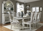 Magnolia Manor 44 x 108 Rectangular Table 7 Piece Dining Set in Antique White Finish by Liberty Furniture - 244-DR-O7RLS