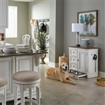 Magnolia Manor Pet Feeder Cabinet in Antique White Finish by Liberty Furniture - 244-PF1000