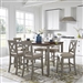 Thornton 7 Piece Gathering Counter Height Dining Set in Gray Finish with Russet Tops by Liberty Furniture - 264-CD-7GTS