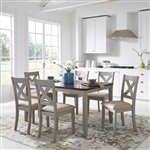 Thornton 7 Piece Dining Set in Gray Finish with Russet Tops by Liberty Furniture - 264-CD-7RLS