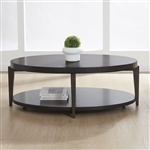 Penton Oval Cocktail Table in Espresso Stone Finish by Liberty Furniture - 268-OT
